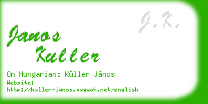 janos kuller business card